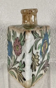 Antique Persian Qajar Pottery Flask Bottle 19th Century Vase Form Islamic iznik - Picture 1 of 9