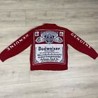 Vtg 80s Women's Budweiser King Of Beers Red Knit Sweater Cotton Acrylic Sz S