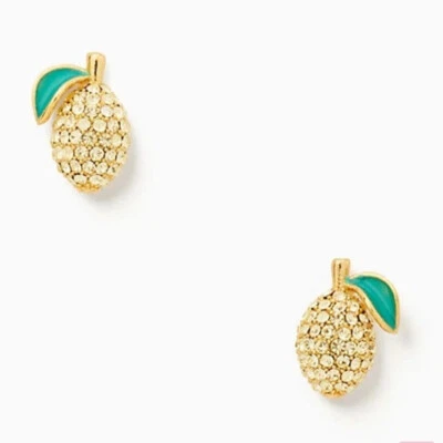 Kate Spade "PICNIC PERFECT" PAVE LEMON FRUIT Stud Earrings - Image 1 of 4