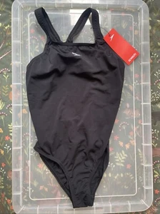 Speedo ECO Endurance+ Medalist Girls Junior Swimsuit Swimming Costume Black - Picture 1 of 4