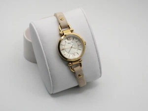 Fossil ES4340 Georgia Stainless Steel Pink Leather Band Ladies Quartz Watch - Picture 1 of 4