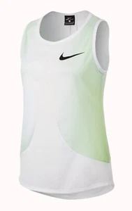 NIKE Breathe Instacool White Ghost Green Tennis Training Tank Top NEW Girls Sz M - Picture 1 of 9