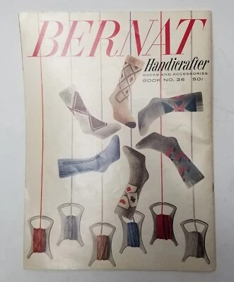 Vintage Socks and Acessories Bernat Handicrafter Book #36 Knitting crafts - Image 1 of 4
