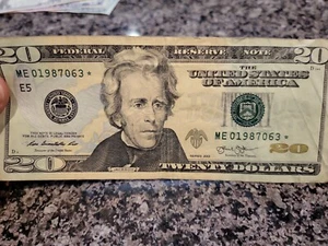 $20 UNIQUE SERIAL NUMBER BIRTHDAY DATE DOLLAR BILL ANNIVERSARY June 3, 1987 - Picture 1 of 3