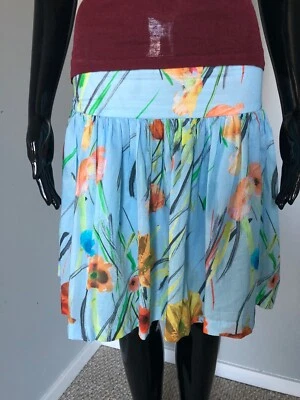 FALDA PUF COMPLETO TANIA AZUL CLARO ESTAMPADO FLORAL 6-8 M-L ACAMPANADA USADA EN EXCELENTE ESTADO ALICIA + OLIVIA Foto 1 de 4