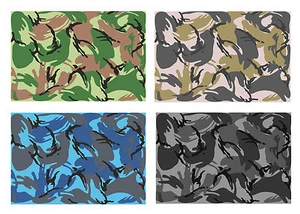 BRITISH DPM AIRBRUSH STENCILS MILITARY CAMOUFLAGE CAMO TEXTURE Template Step by - Picture 1 of 9