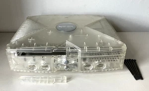 Official Original Crystal Xbox Console Shell / Case & DVD bezel. FREE POSTAGE - Picture 1 of 10