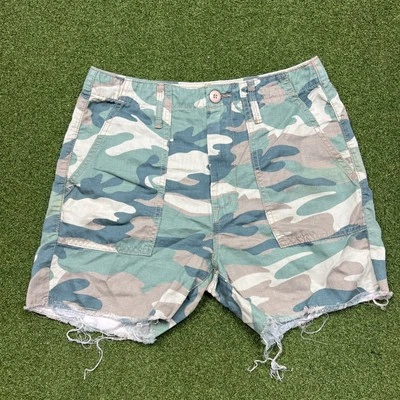 Pantalones Cortos MOTHER Denim The Shaker Chop Crop Camuflados 4” Entrepierna Borde Crudo Talla 26 Foto 1 de 4