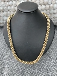 M&S Matt Gold Necklace - Picture 1 of 3