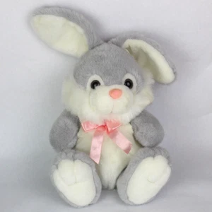 Hase Kaninchen Plüsch grau weiß Schlappohren weich klein 10 Zoll für Alter 3+ Zitronenholz - Bild 1 von 5