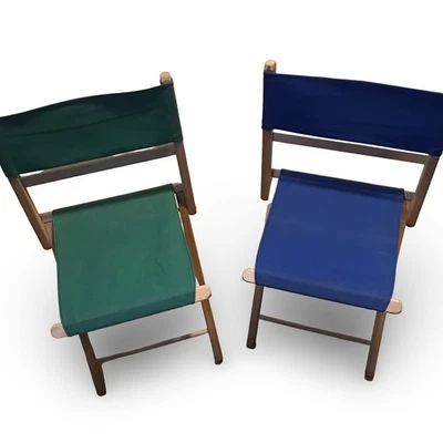 Silla Plegable Byer - Par de 2 - Vintage Hecha en USA Foto 1 de 4