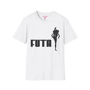 Futanari weiß (Unisex Softstyle T-Shirt) - Bild 1 von 5