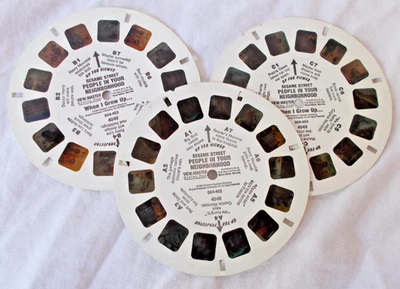 View-Master: Sesame Street "People in Your Neighborhood" - 3 carretes 1982 Foto 1 de 2