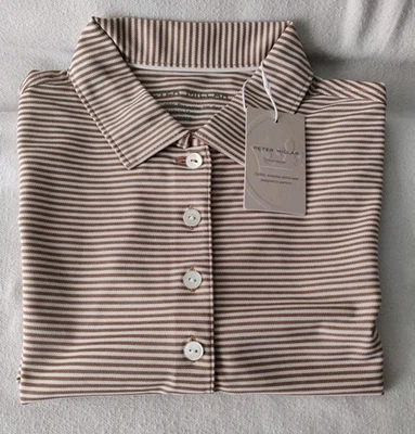 Polo a rayas Peter Millar Vista pequeño nuevo con etiquetas precio de venta sugerido por el fabricante 115 USD Foto 1 de 4