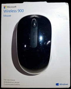 Microsoft Wireless 900 Full-Size Mouse (Black) PW4-00001 Model 1737, 1461 - Picture 1 of 15