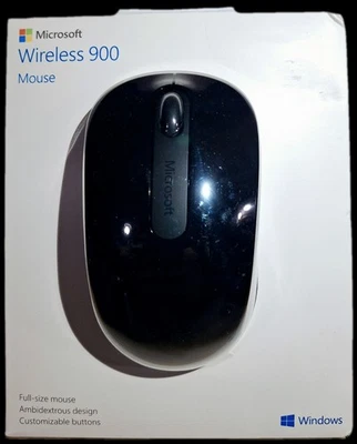 Microsoft Wireless 900 Full-Size Mouse (Black) PW4-00001 Model 1737, 1461 - Image 1 of 4