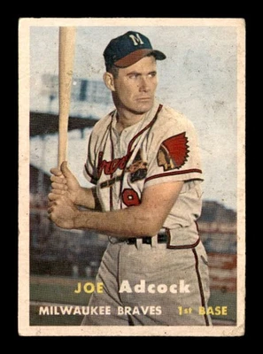 1957 Topps #117 Joe Adcock   VG X3239538 - Image 1 of 2