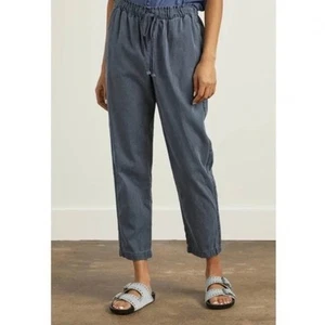 XiRENA Rex Washed Blue 100% Cotton Textured Light Casual Pants Women's Small - Picture 1 of 10