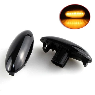 Smoke Lens Amber LED Signal Side Marker Lights For 05-09 Toyota Yaris Hatchback Foto 1 de 4