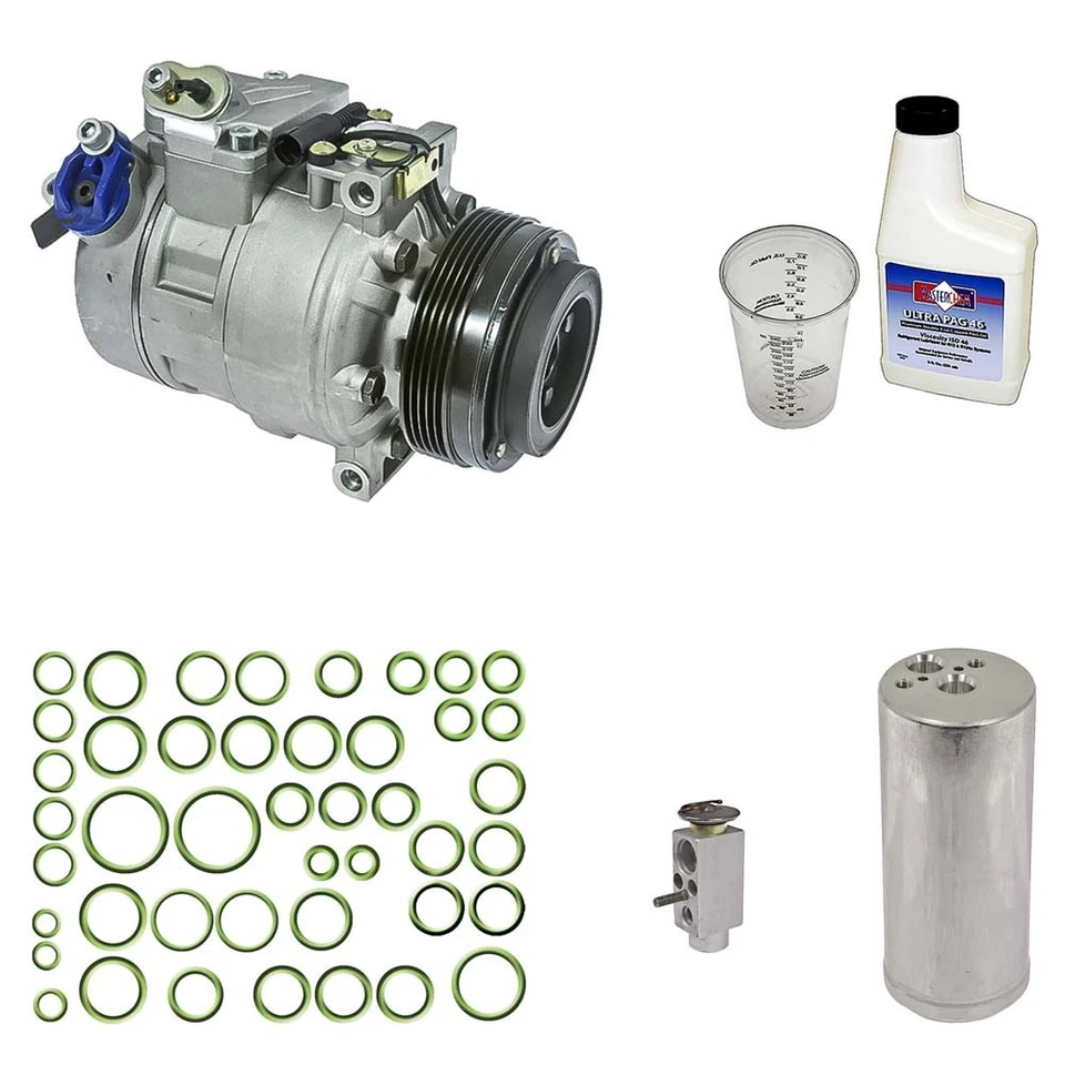Compresor de aire acondicionado Omega para BMW 528i M5 525i 540i con kit de reparación de aire acondicionado Foto 1 de 2