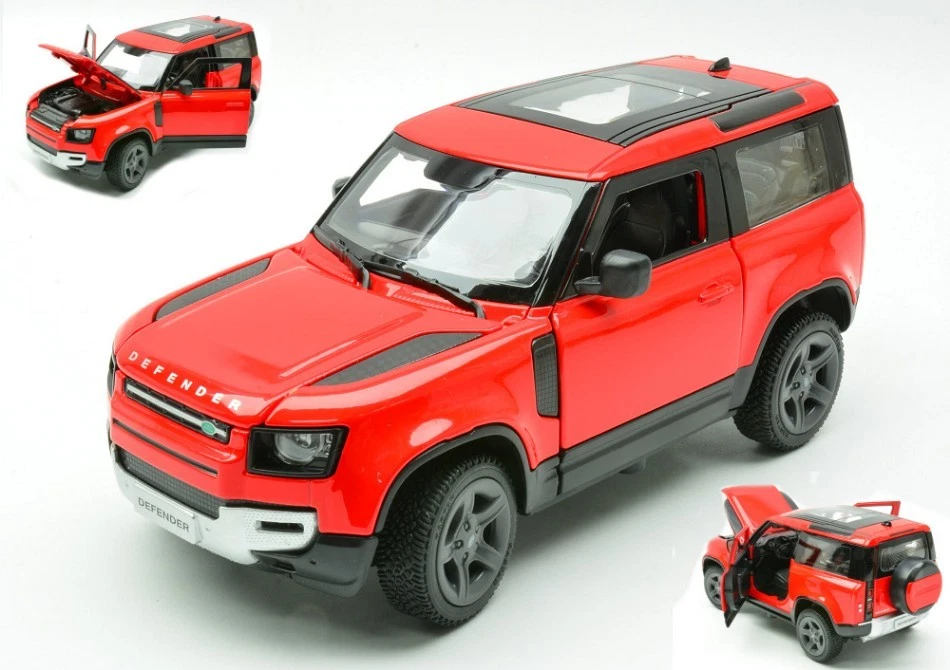 RASTAR RAT64700R LAND ROVER DEFENDER 90 RED 1:24 Modellino - Immagine 1 di 1