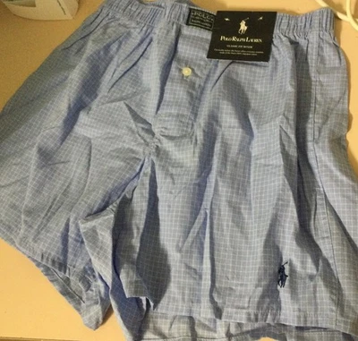 Polo Ralph Lauren Boxer Azul Liso Para Hombre Pequeño Nuevo Con Etiquetas Foto 1 de 4