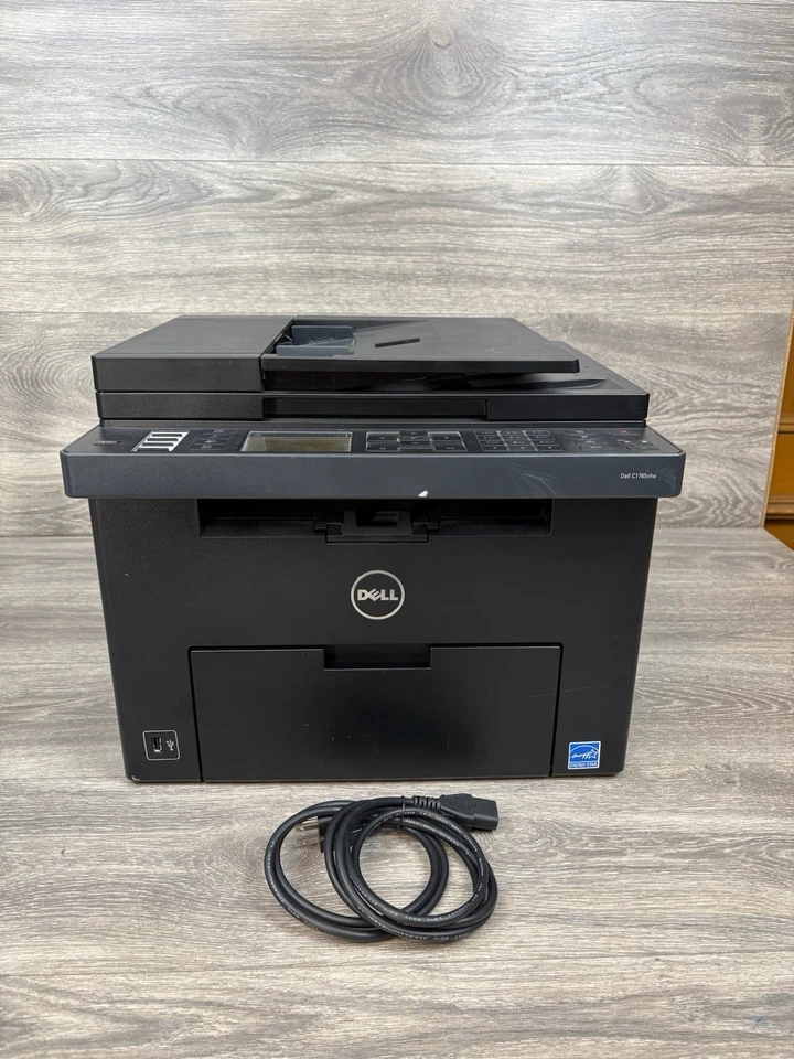 Dell C1760nw C1765nfw All-In-One Color Laser Printer Tested Only 22575 Pages - Image 1 of 4
