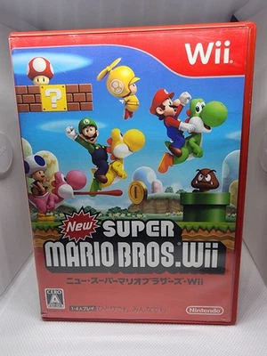 New Super Mario Bros. Wii Nintendo Wii Japanese Region Lock CIB Tested Clean - image 1 of 3
