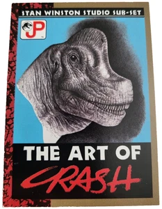 1993 Topps Jurassic Park Trading Card #76 The Art of Crash Mark McCreery (H5 - Picture 1 of 2