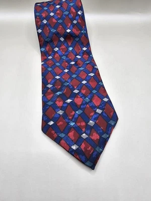 Vintage Hathaway Gray Gold Geometric 100% Silk Men’s Tie Made In USA 59”x 3 3/4” - Изображение 1 из 4