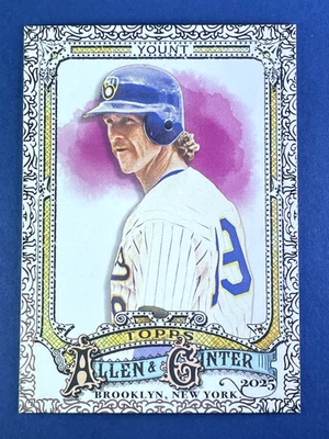 Topps Allen & Ginter Robin Yount Foil Filagree #321 Brewers 2025 Foto 1 de 4