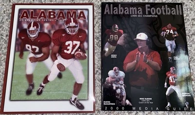 Lot Of 2 1999 2000 University Of Alabama Crimson Tide Football Media Guide Mint - Image 1 of 2