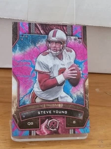 2024 TOPPS RESURGENCE STEVE YOUNG BLUE & PINK LAZER PARALLEL CARD #93 - Imagen 1 de 2