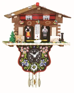 Black Forest Clock Swiss House Weather House TU 807 P NEW - Picture 1 of 1