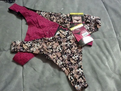 3 Pr-Brown/Black 印花 & 热销粉色圆点 Maidenform MM2003 丁字裤内裤 * 新 * S 5 — 第 1/2 张图片