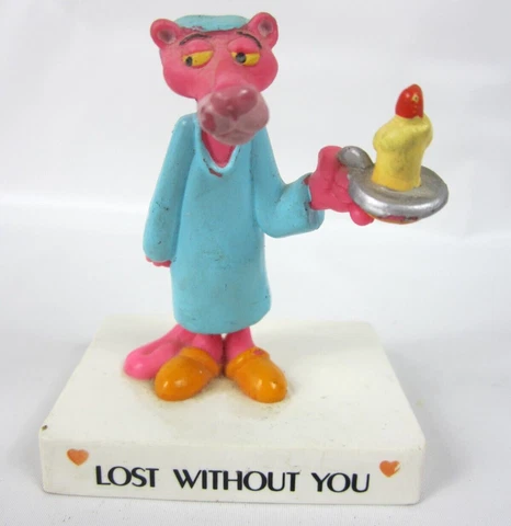 Vintage 1989 Pink Panther Lost Without You Figurine 3.5 Inch Cover