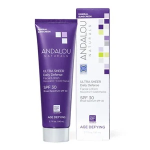 Andalou Age Defying Ultra Sheer Daily Defense Face Moisturizer SPF 30 2.7 Fl Oz - Picture 1 of 6