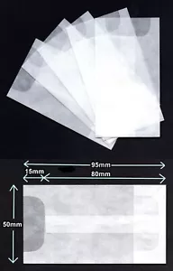 SOBRES PROTECTORES DE VIDRIO 50 mm x 80 mm totalmente nuevos ♺ CORREO GRATUITO hechos en el Reino Unido - Imagen 1 de 10