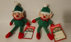 2 Vintage Dakin Jangle Elf Beanbag Plush Toys - Picture 1 of 7