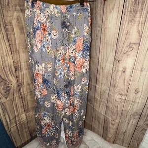 NWT Angie Floral Drawstring Harem Pants Womens Size S Boho Festival - Picture 1 of 6