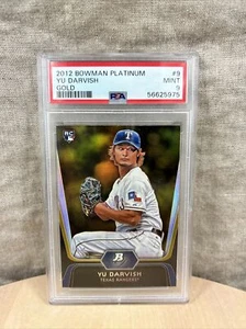 Yu Darvish 2012 Bowman Platinum GOLD Refractor Rookie PSA 9 MINT Rangers Low Pop - Picture 1 of 10