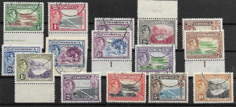 BRITISH DOMINICA @   SG 99-109- 1938 GVI DEFINITIVE SET Used Nice Priced  @GB793 - Image 1 of 1