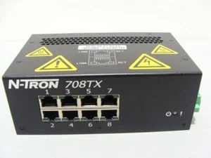 N-Tron Model 708TX Ethernet Switch Series 700 10-30 VDC 0.25 Amp 8 Port 708-TXO - Picture 1 of 3