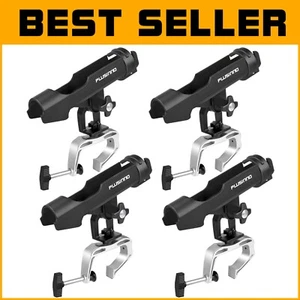Heavy Duty Fishing Rod Holder 4-Pack - Adjustable Clamp for Boats and Kayaks - Picture 1 of 9