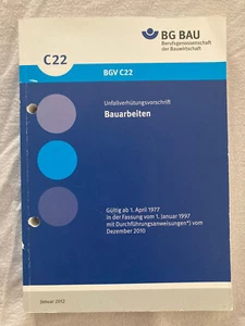 Unfallverhütungsvorschrift Bauarbeiten - BGV C22 - Bild 1 von 2