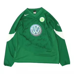 Camisa doméstica verde firmada en muy buen estado Wolfsburg 2005-06 | ropa deportiva vintage de colección de colección de colección - Imagen 1 de 3