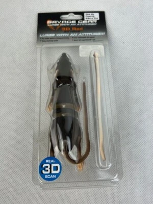 Savage Gear R-200-BR 3D Rad Rat 20 cm 32g Floating or Diving Fishing Lure Brown