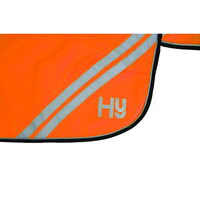 Hy Equestrian Reflector Mesh Exercise Sheet - Orange - Image 1 of 2