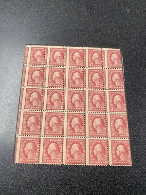 US 425 Misperf Block Of 25 NH & Some Gum Disturb / Some Separation - Image 1 of 4