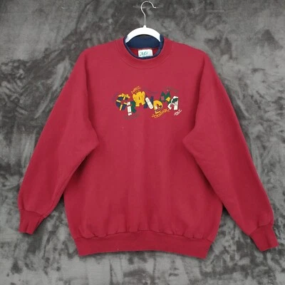 Grandma Sweatshirt Crewneck MC Sportswear Burgundy Granny Large Double Neck - Image 1 of 4